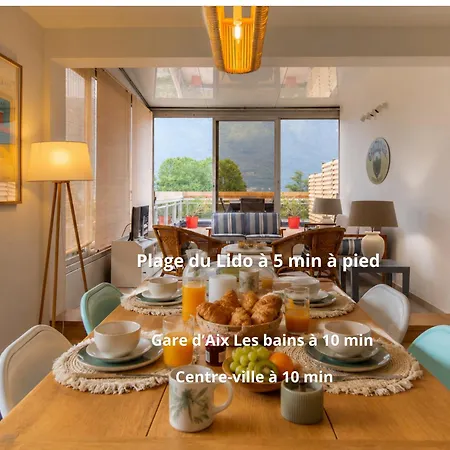 Apartamento Duplex Vue Bourget- Terrasse-bord De La Lido Tresserve
